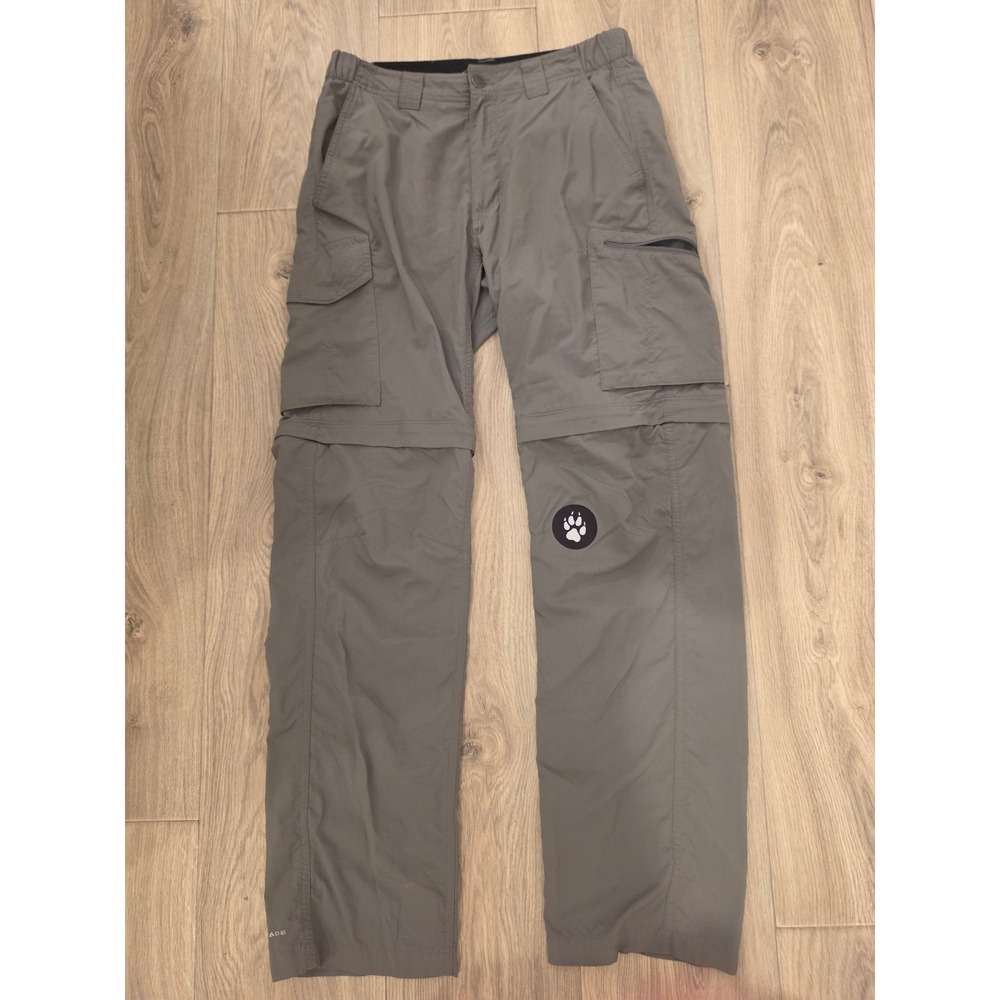Columbia Silver Ridge Convertible Cargo Pants Mens 30x32 Grey Hiking Zip Off